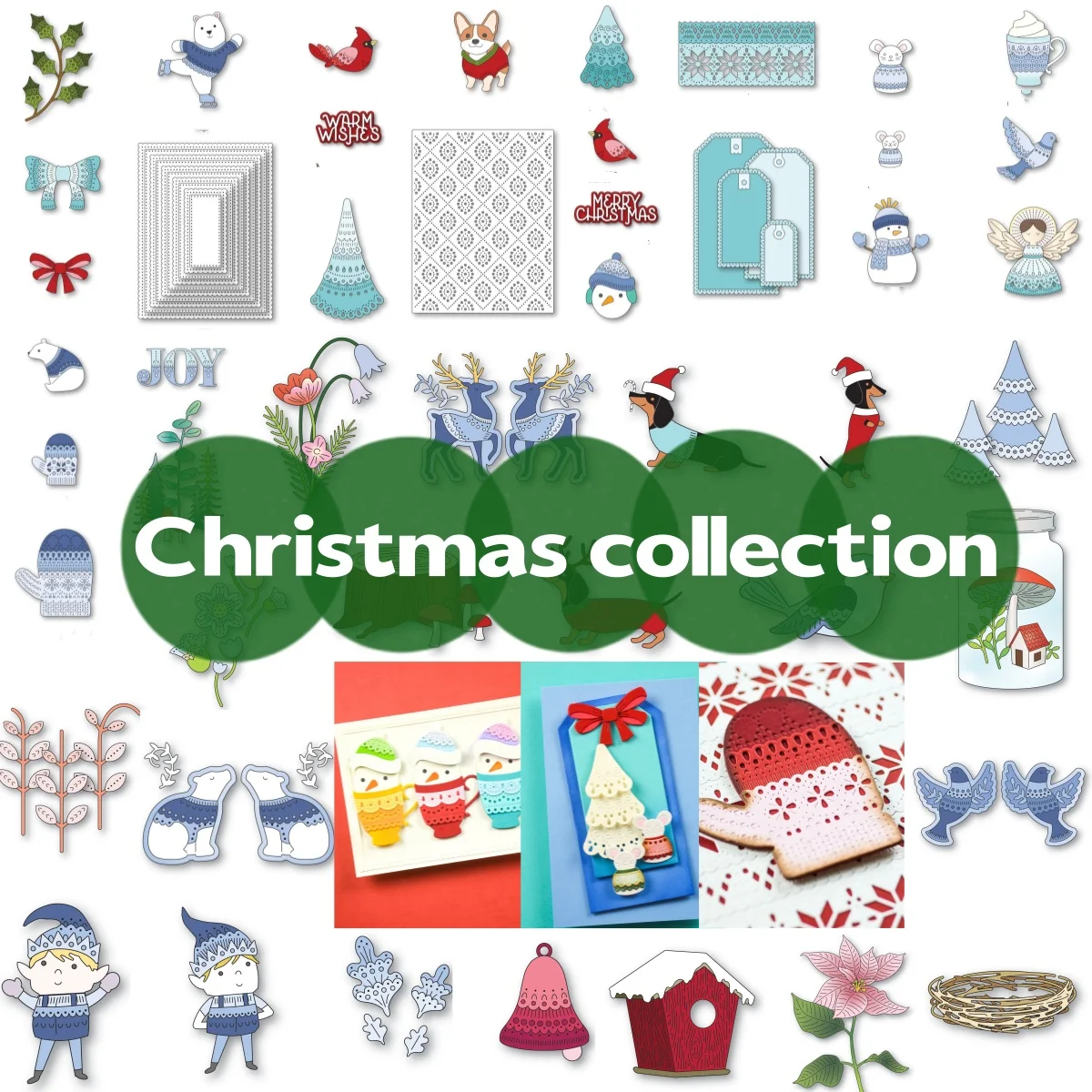 

2025 New Christmas Collection Snowman Angel Bear Metal Cutting Dies for DIY Decorating Scrapbook Card Album Embossing Craft