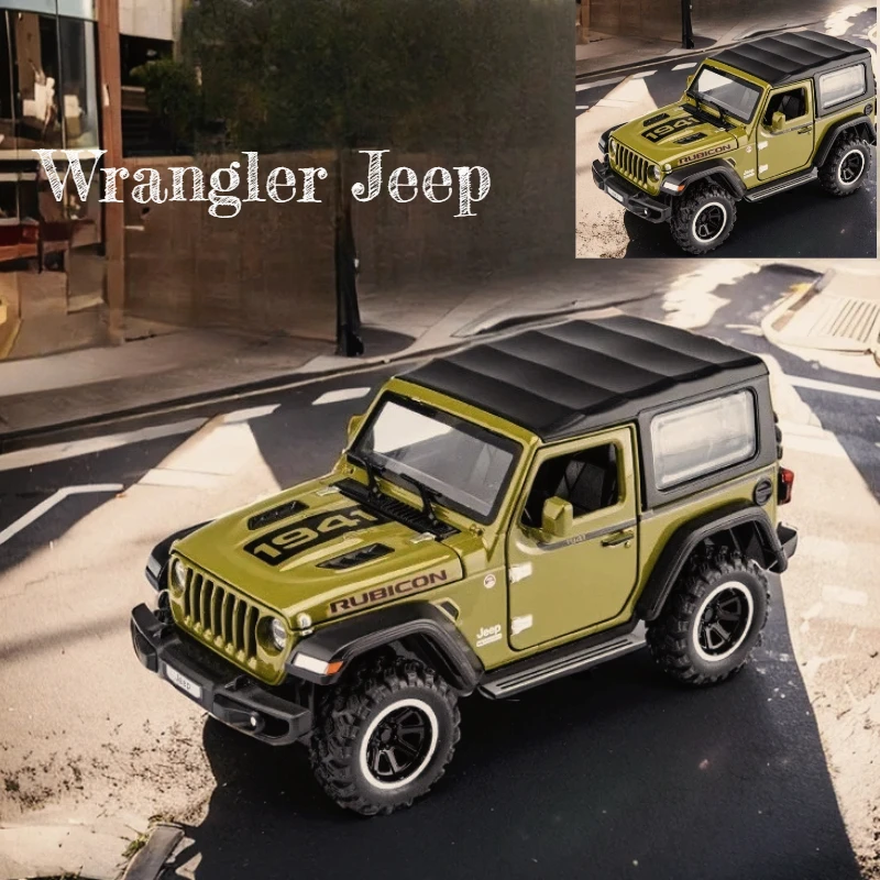 

1:32 Wrangler Jeep, модель автомобиля из сплава, детские игрушки, модель внедорожника, подарок для мальчика, украшение для столешницы