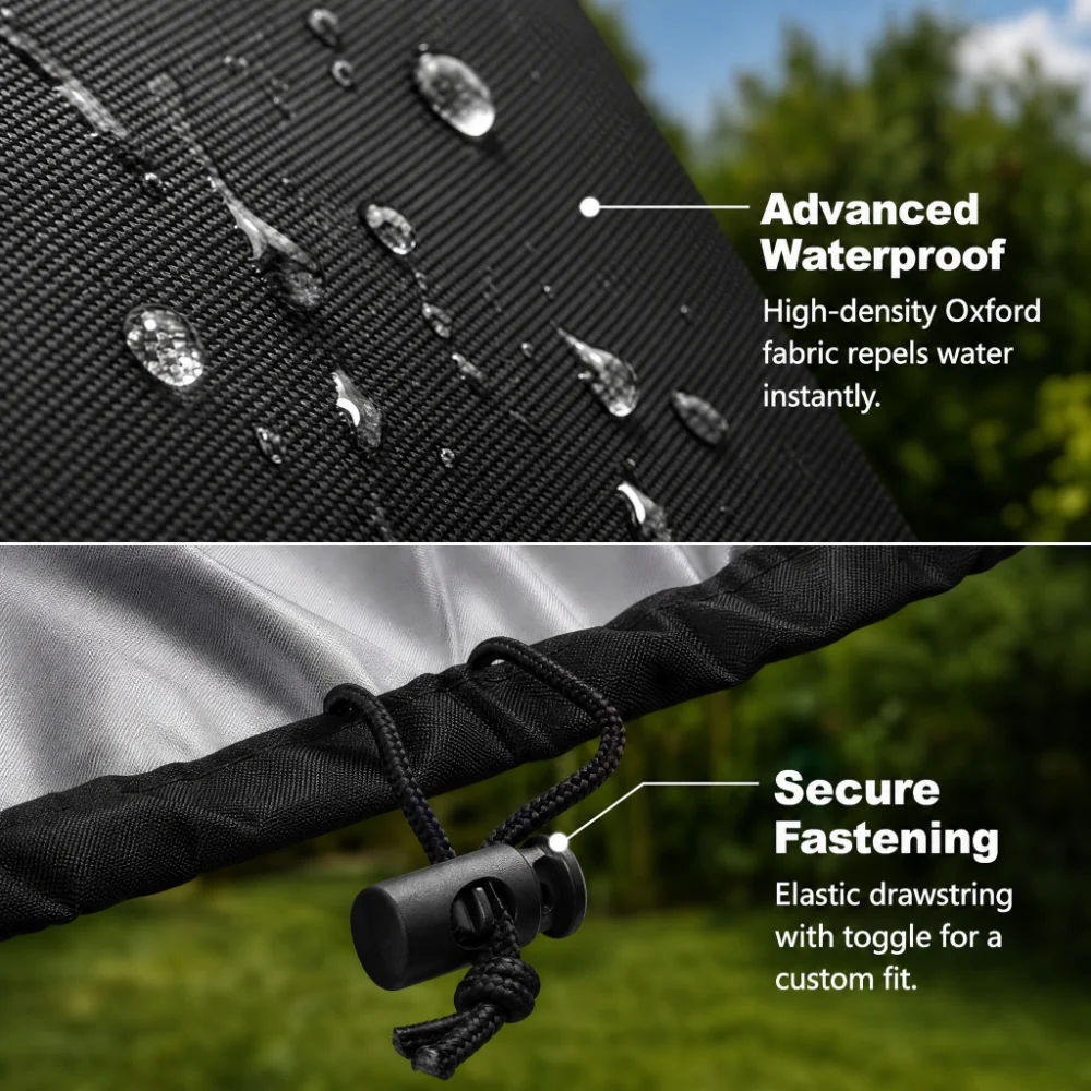 Outdoor Furniture Black - Outdoor furniture dust cover, 210D Oxford