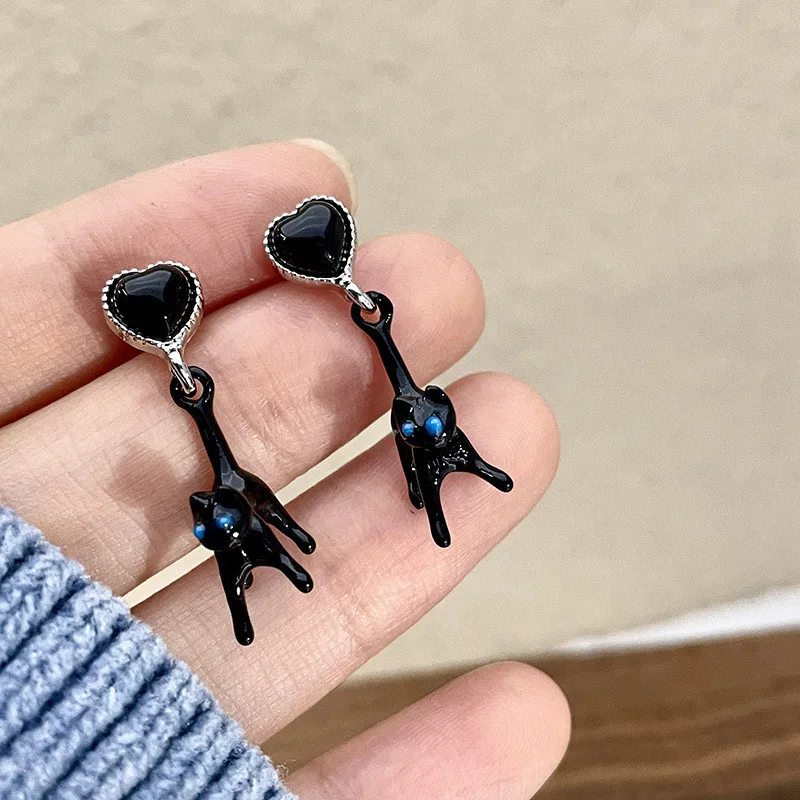 2023 Neue Lustige Kleine Schwarze Katzen-Ohrringe für Frauen, Modische Niedliche Tier-Ohrstecker, Mode-Party-Schmuck, Geschenke, Großhandel – Detail 26