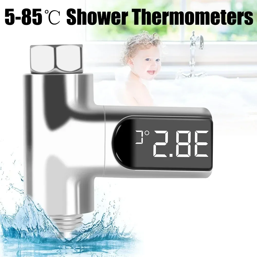 Hot Tub Water Temperature Monitor Electricity Home LED Display Shower Faucets Water Thermometer Bathing Temperature Meter