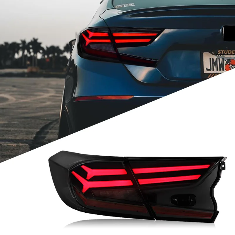 Suitable for Honda Accord fishbone LED taillight compatible 2018-2021 with streamer turn signal