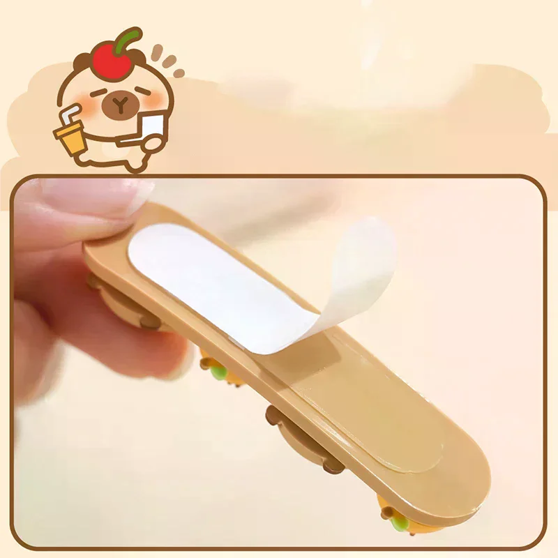 Portable Capybara Cable Organizer Punch-free Silicone Data Cable Fixed Cable Winder Cartoon Charging Cable Storage