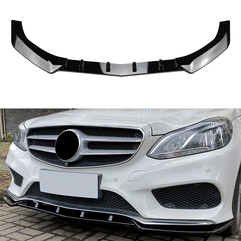 

Front Bumper Lip Spoiler For Mercedes-Benz E-Class W212 AMG Line 2013-2015 Front Bumper Protector Lower Blade Splitter