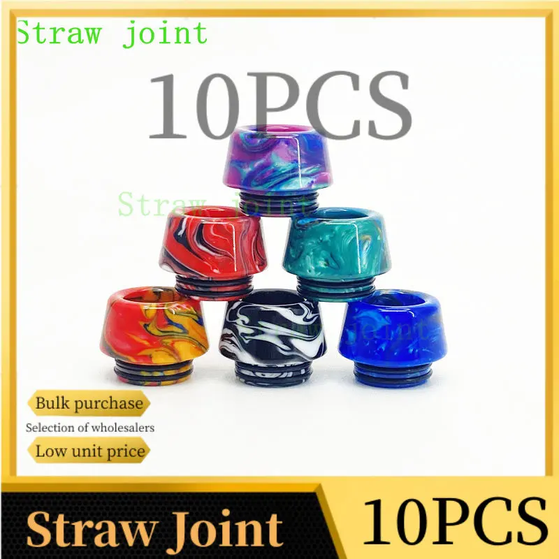 10PCS 810 Random Color Resin Straw Joint