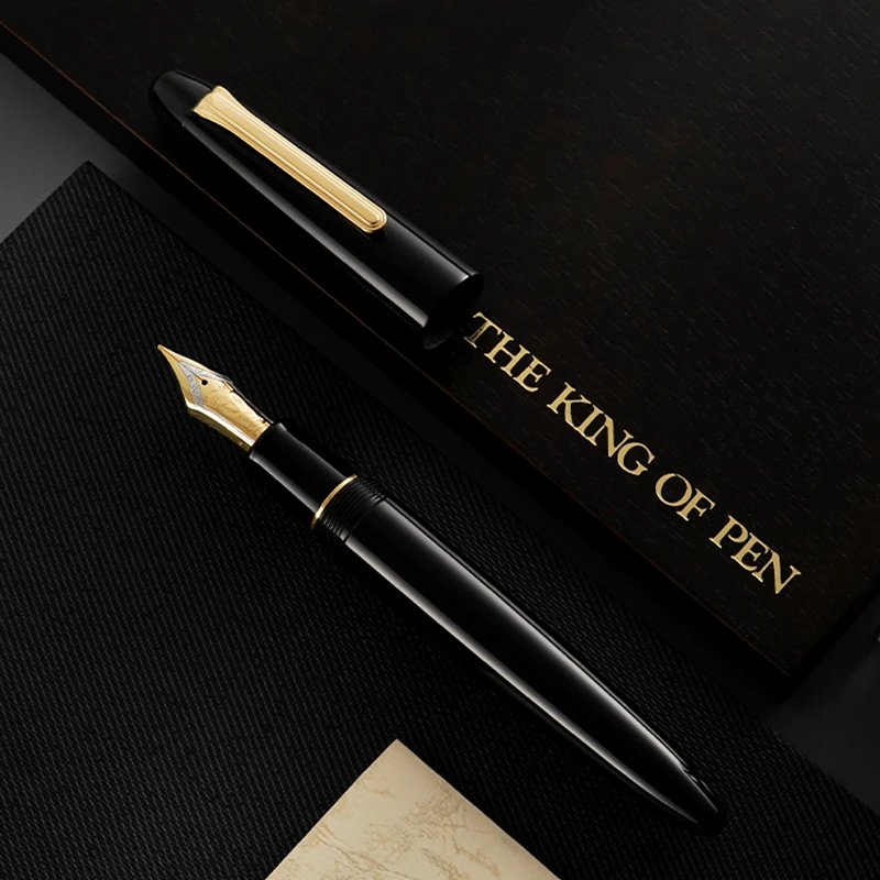 

Original Sailor 21K Gold Nib Hard Rubber Fountain Pen Ebonite of Sailor King of Pen Business Writing Luxury Stationery Gift Pens