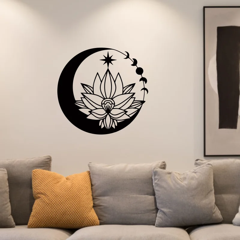 

Lotus Art Wall Decor Lotus Sign, Living Room Wall Art Wall decor for car wall door glass windows #232