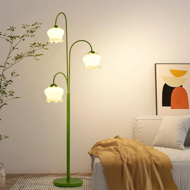 Modern Creativity Lily of The Valley LED Floor Lamps Living Room Sofa Corner Stand Light Romantic Home Decoration Reading Lights