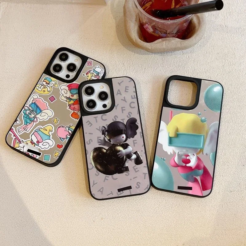 

Fashion Doll Mirror Phone Case Cover for IPhone 11 12 13 14 15 Pro Max Case for IPhone 15 Pro Max