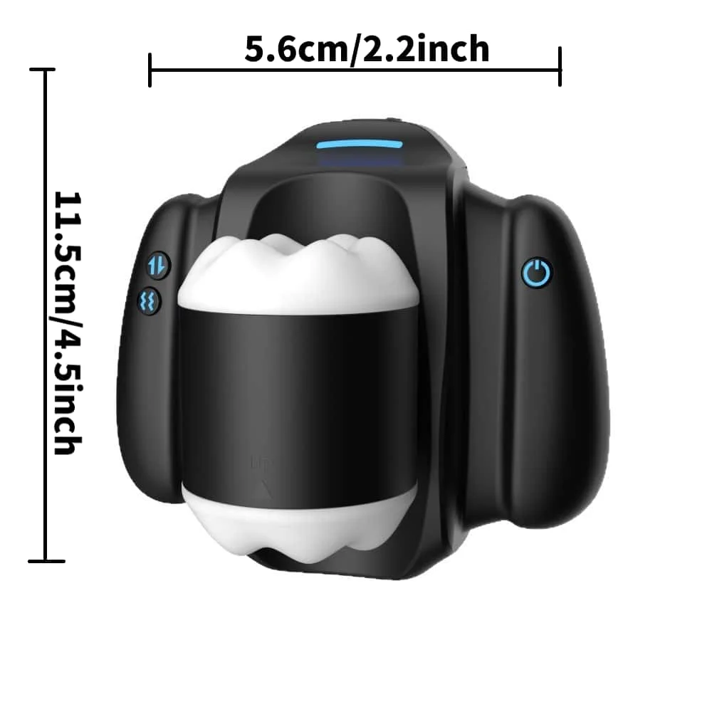 2-in-1 Thrusting Vibrating Male Mastubator TPE Pocket Pussy Stroker Sex Toys for Men view 2