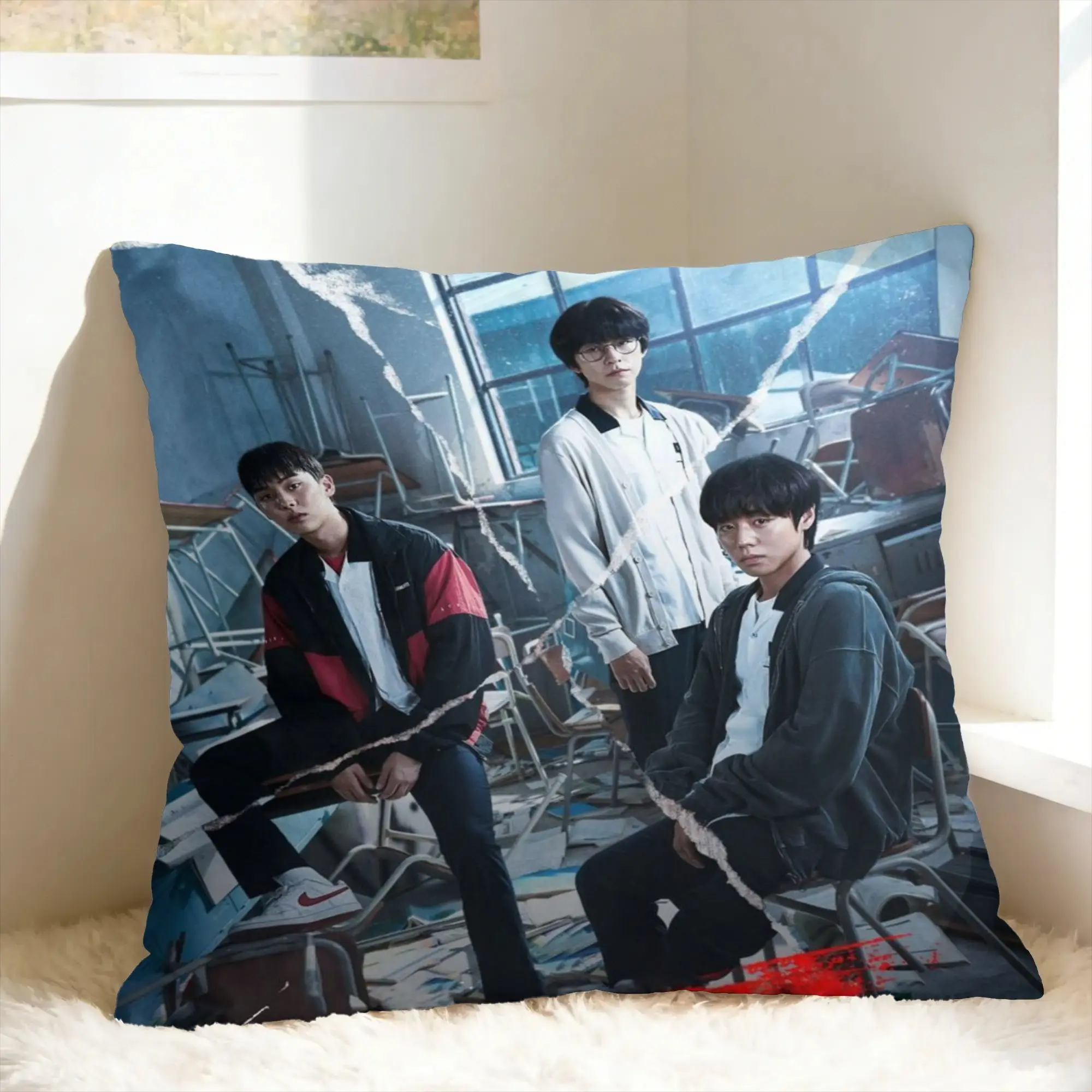 Hot Kdrama Weak Hero Class Pillow Cover  Cute Funny Pillow Case For Living Room Sofa Graphic Pillowcases Gift Idea