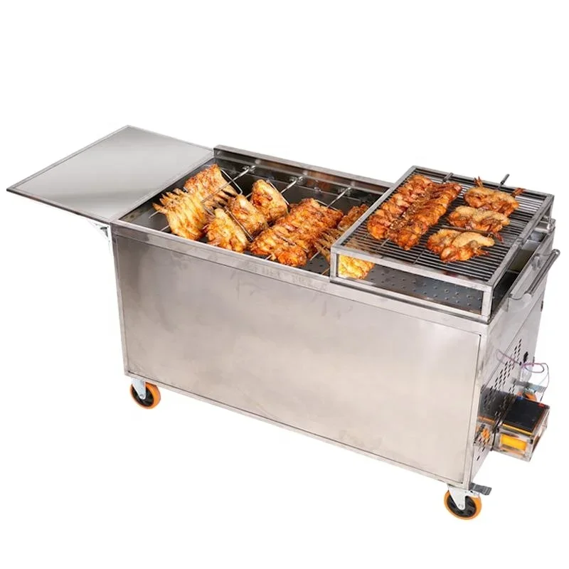 newest rotated chicken furnace|fish roaster machine|duck roasting machine