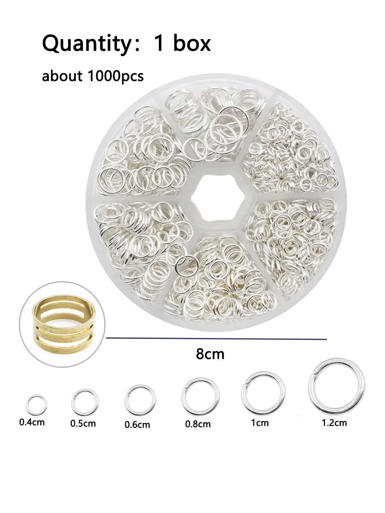 Campuran 6 Ukuran Cincin Lompa - Jump Ring Assorted ulasan dan harga
