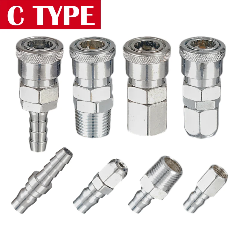 C Type SH PH SP PP SM PM SF Pneumatic Connector Rapidities for Air Hose Coupling Compressor Accessories Quick Release Fitting