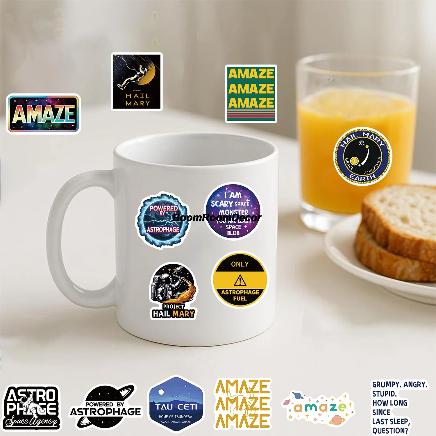 50PCS Stickers Rescue Plan Print Nostalgia Cartoon Skateboard Coffee Bar Home Art Wall Painting Home Modern Bedroom Sticker