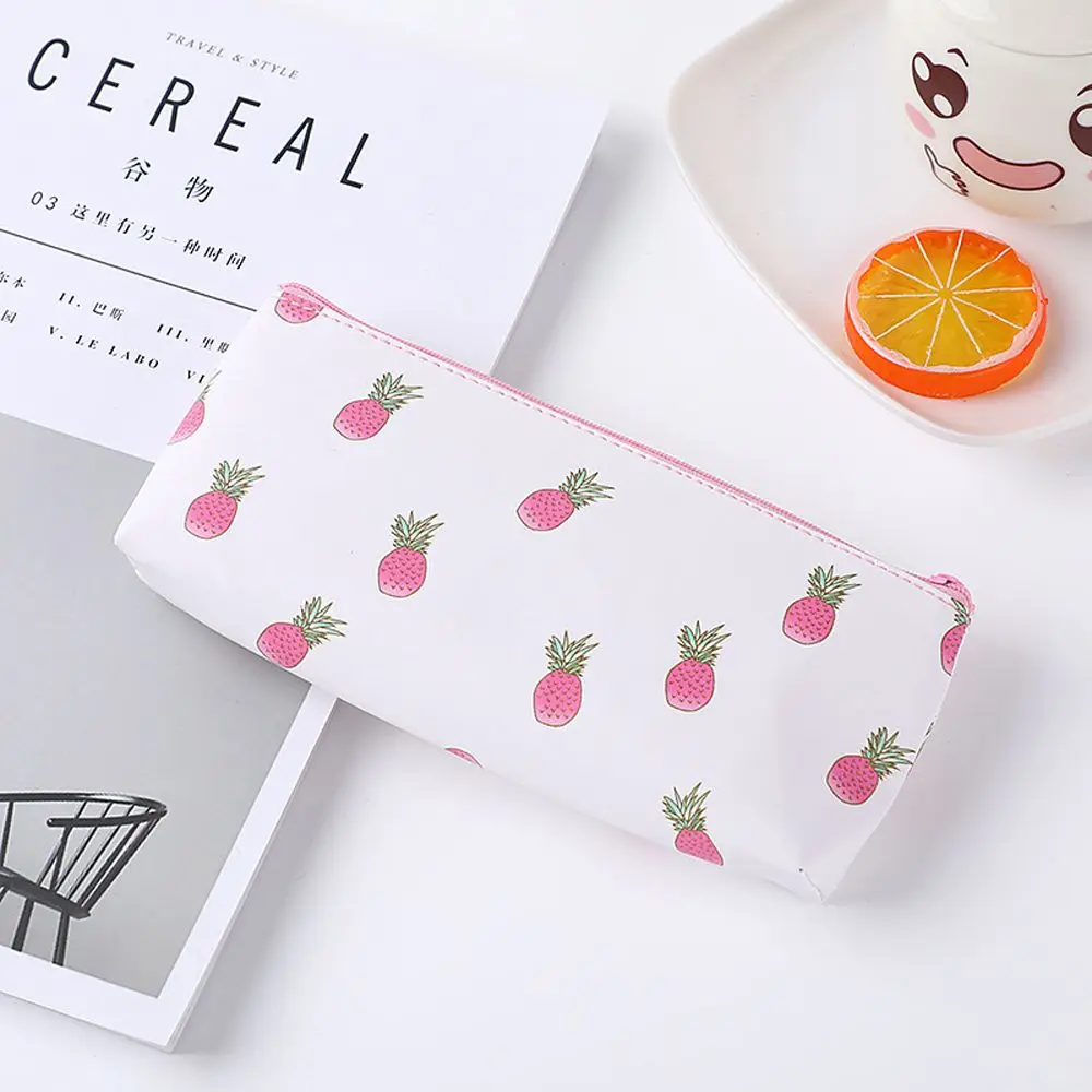 

Creative Cute Pencil Box Gifts Waterproof School Supplies Pineapple Pencil Bag Storage Bag Pen Bag Pu Pencil Case