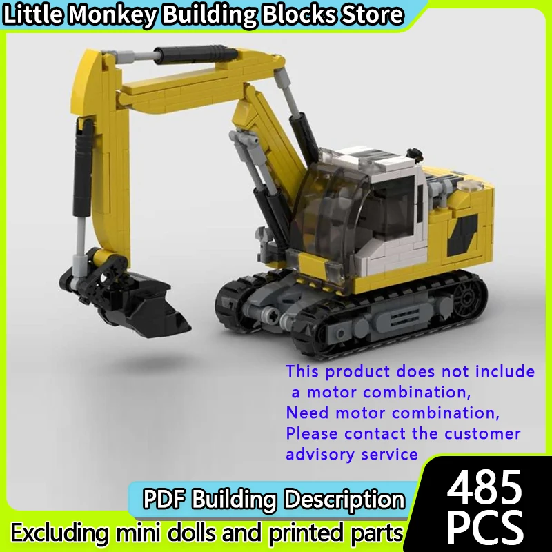 

City Car Model MOC Building Bricks R922 Crawler Hydraulic Excavator Modular Technology Children Holiday Gifts Assemble Toys Suit
