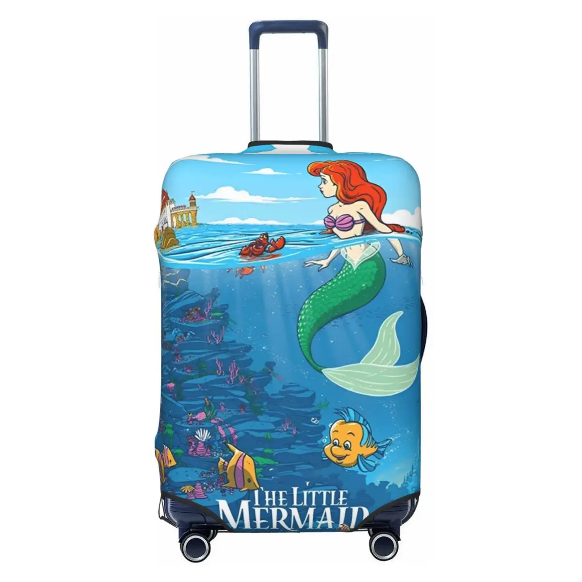 

Little Mermaid Ariel Cartoon Suitcase Cover Holiday Travel Strectch Luggage Case Protector