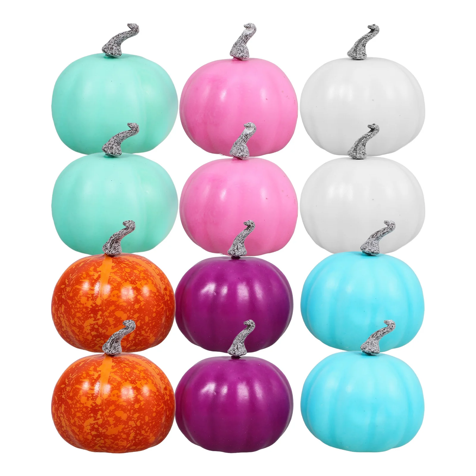 

12Pcs Simulation Foams Pumpkin Decor Lifelike Halloween Ornaments Indoor Outdoor Use Wide Range Placement Halloween Pumpkin Prop