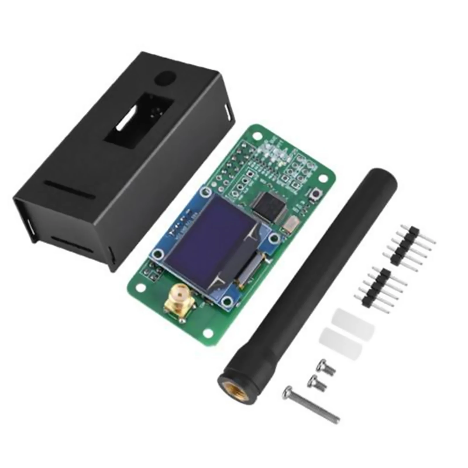 

UHF VHF UV MMDVM Hotspot For P25 DMR YSF DSTAR NXDN For Raspberry Pi Zero 3B OLED With Metal Black Case Shell & Antenna Kit