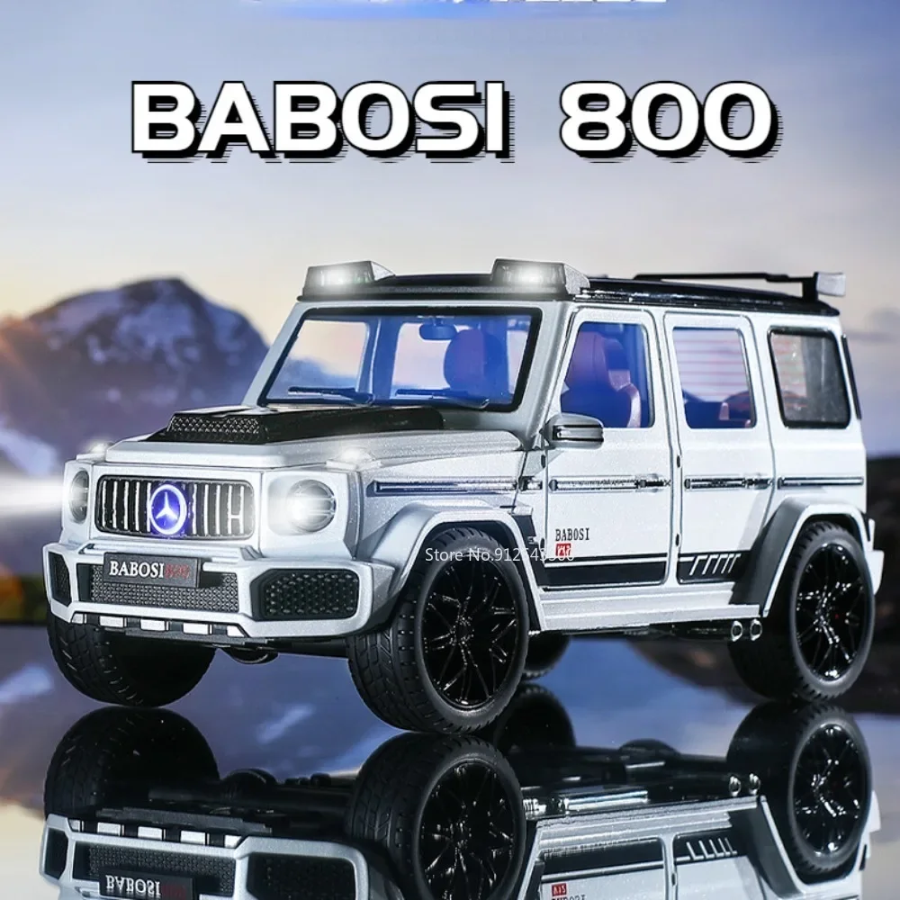 

1/18 G800 Alloy High Simulation Toy Car Model Diecast with Sound Light Pull Back Large Scale Model Collection Toys for Boys Gift