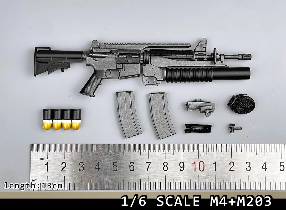 

DML 1/6 Scale Soldier Accessories Modern US Military M4+M203 Plastic Model Toy Do Not Launch Fit 12'' Action Figure In Stock