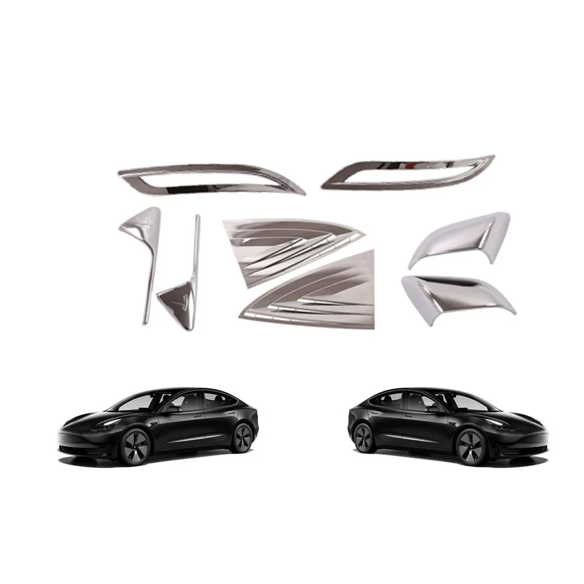 Carbon Fiber ABS Frame Stickers Protective Cover Trims For  MODEL 3 2019 Car Interior Decoration Accessories