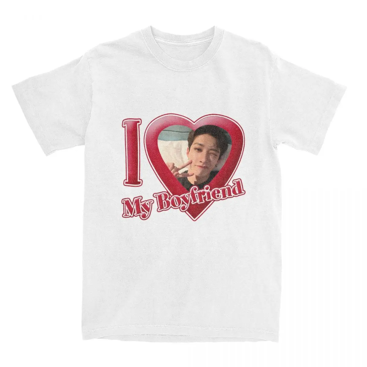 I Love My Boyfriend T-Shirt Mens Streetwear Cotton T-Shirts Beach O-Neck Fashion Tee Shirt Dropshipping Oversized Tops