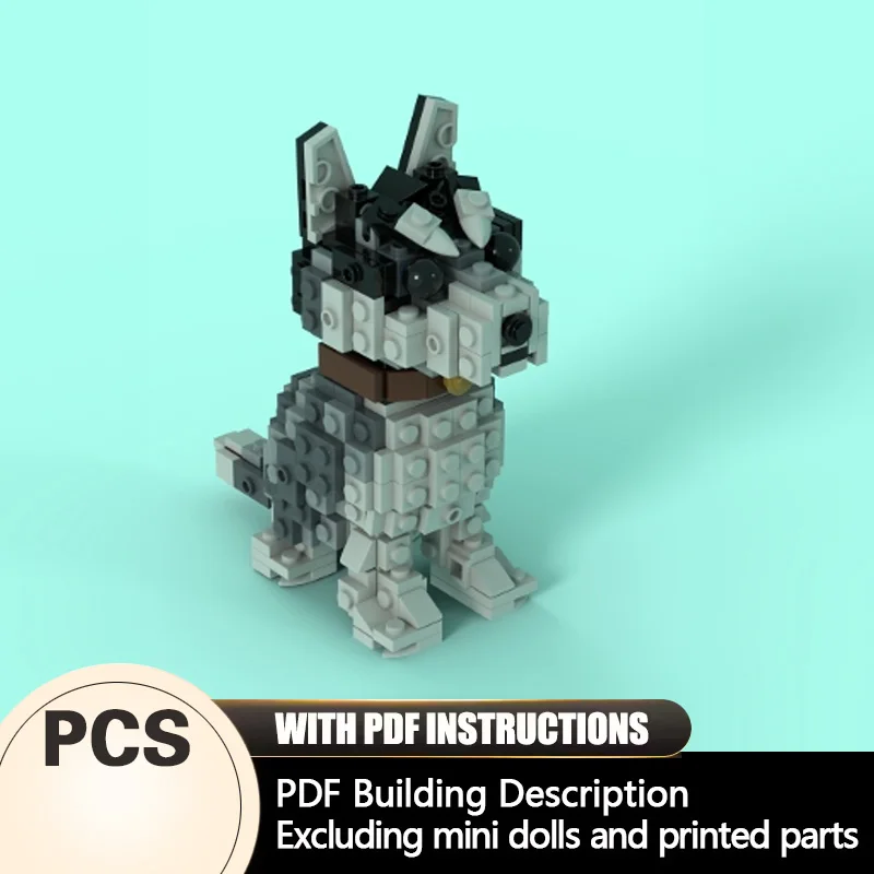 

Creators Animal Series Model MOC Building Bricks Miniature Husky Modular Technology Gifts Holiday Assemble Children Toys Suit