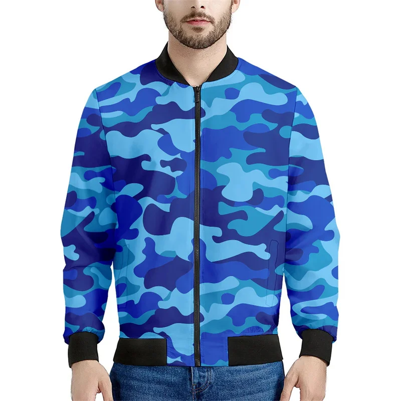 Harajuku 3D Camouflage Patterns Printed Jacket Camo Styles Graphic Jackets For Men Kid Cool Streetwear Long Sleeves Clothing Top