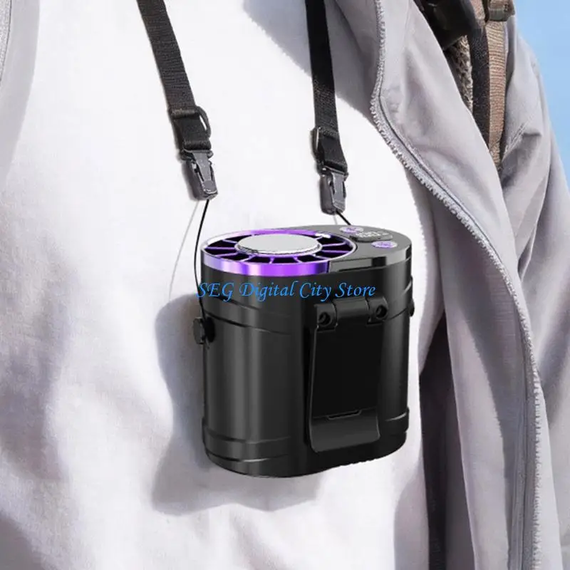 U75B Multifunctional Wearable Waist Clipping on Fan With Adjustable Wind Speeds And Long Battery For Camping And Commuting