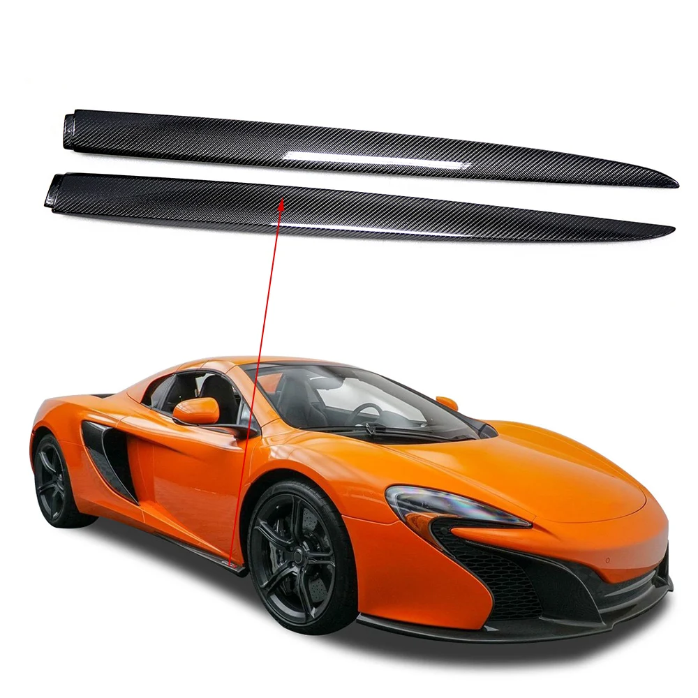 

ГОРЯЧАЯ ПРОДАЖА, оригинальные стильные аксессуары для McLaren 650S OEM, боковые юбки из настоящего углеродного волокна, удлинители нижней педали двери автомобиля
