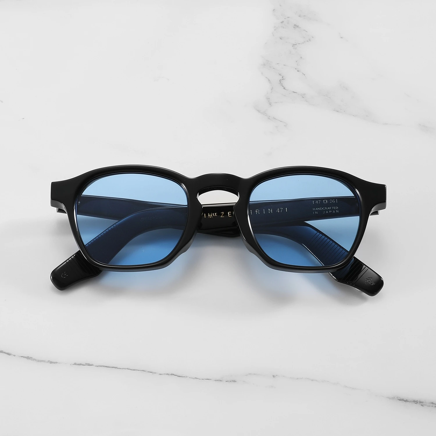 ZEPHIRIN Sunglasses Man Woman Premium Handcrafted Acetate Polygon Frame UV400 Dark Lens Minimal Luxury Sun Glasses
