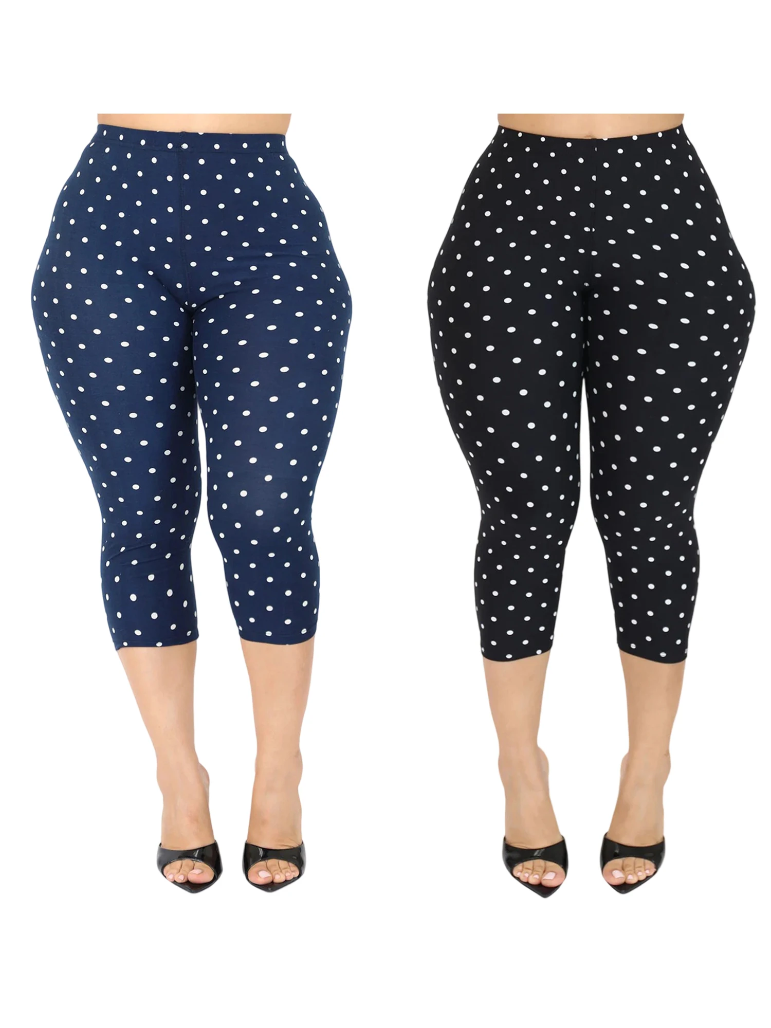 女性の花柄ハイウエストカプリレギンス伸縮性のあるクロップドパンツオフィスジムやカジュアルなお出かけに