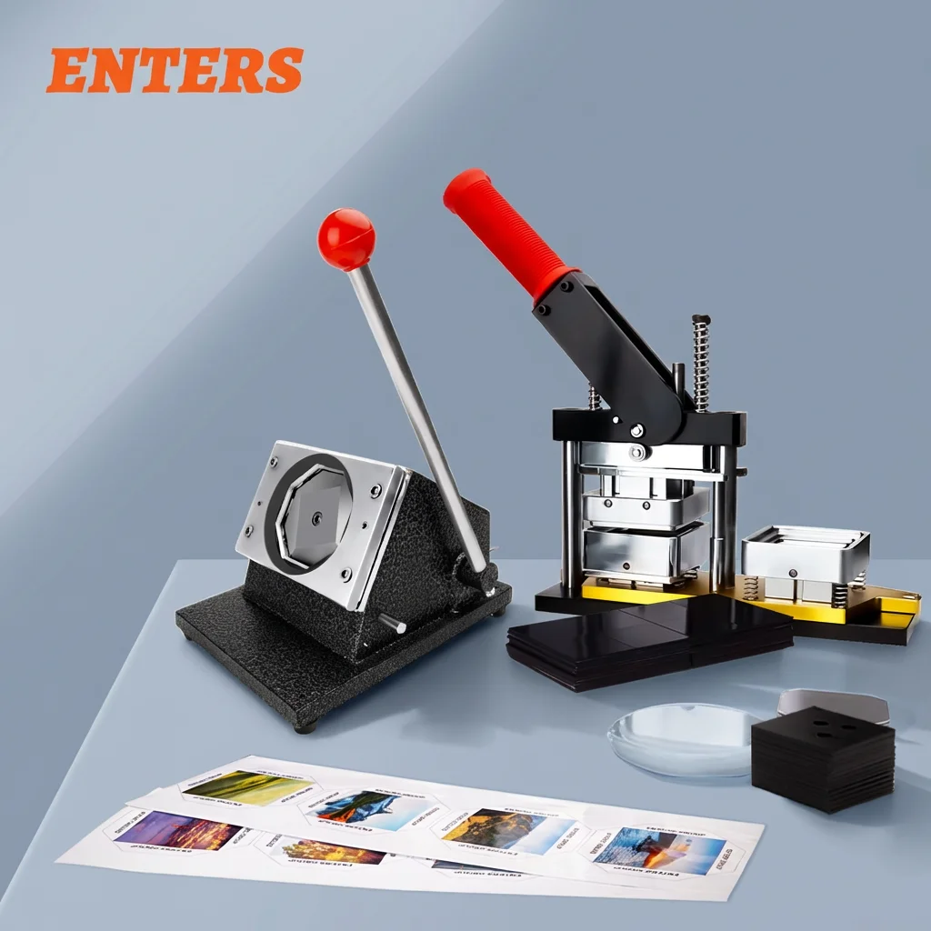 

Square Shape 50*50mm Picture Photo Fridge Magnet MakingMachine With 100 Sets Materials
