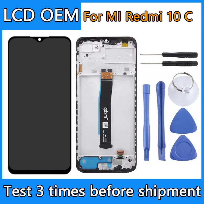 Tela LCD de 6,71 polegadas para Xiaomi Redmi 10C, conjunto digitalizador de tela sensível ao toque para Mi Poco C40 220333QAG, peças de reposição para display