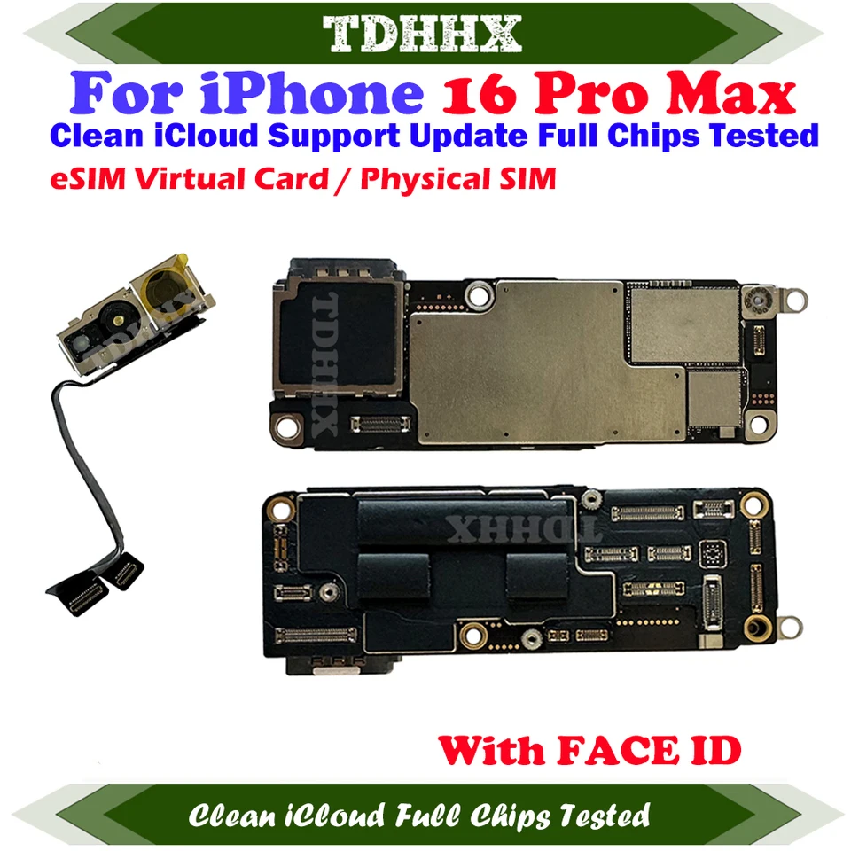 1TB Mainboard Clean iCloud With system For iPhone 16 Pro Max 512gb