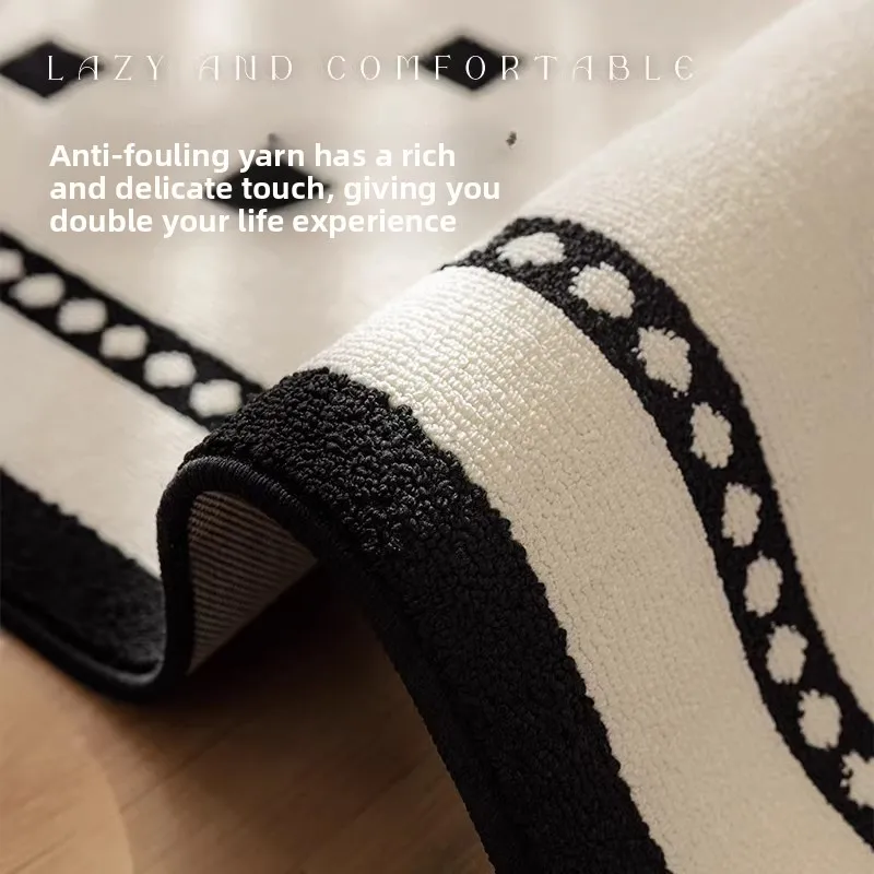 غرفة معيشة شقة بلاكستون مقاومة للماء ومضادة للحشف، سجادة خفيفة فاخرة لغرفة النوم الراقية، مسح بترك وإعادة الأوساخ #6