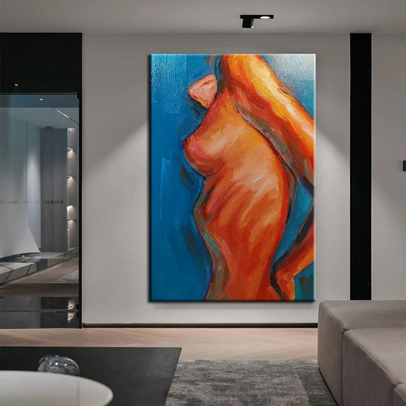 

Free Shipping 100% Handmade Oil Painting Nude Figure Wall Art For Home And Bedroom Corridor Porch Decoration Wall Pictures
