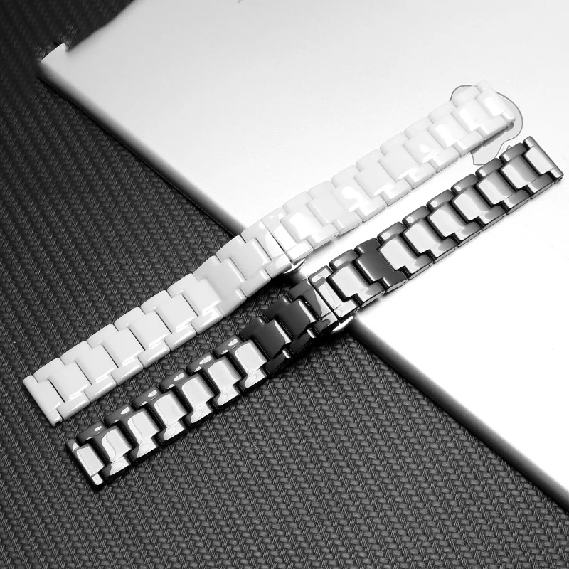 Ceramic strap 20 22 mm chain bracelet for xiaomi Amazfit Samsung Gear s3 S2 strap Galaxy Watch 46 42 45 mm sport watchbands belt image 3