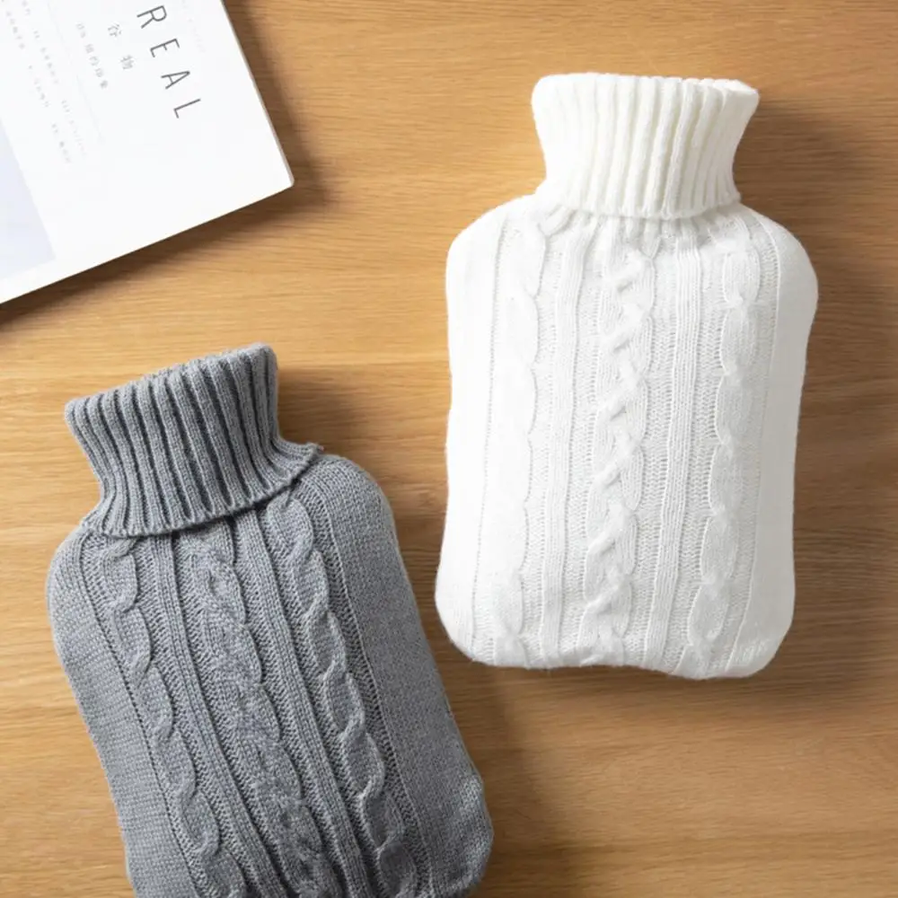 Removable Warm Heat Preservation Explosion-proof Safe Anti-scald Knitted Cover Water Injection Bag Hot Water Bottle Hand Warmer