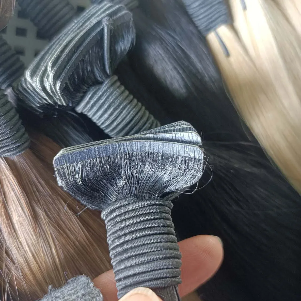 1pc*100g 100% remy hair virgin russian long straight cuticle aligned double drawn mini invisible tape extensions human hair