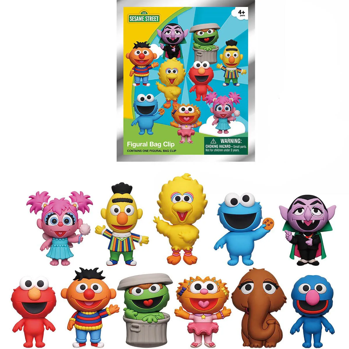 1pc Sesame Street Officially Licensed Mystery Bulk Bag Clip Keychain Random One ELMO or Other Characters For Friends Gifts