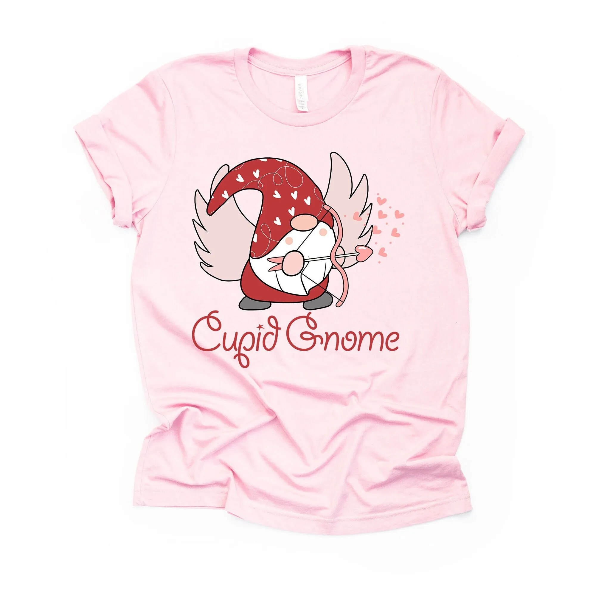 Valentine'S Day T Shirt Valentine Gnome Cupid Wings Design On Premium Unisex 5 Color Choices 3X 4X