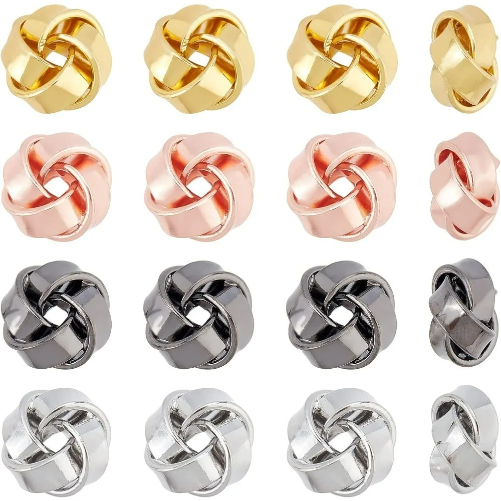 

16Pcs 4 Colors Brass Flower Beads Flower Shape Bead Caps Flower Beads Spacers for DIY Bracelet Necklace Jewelry Making