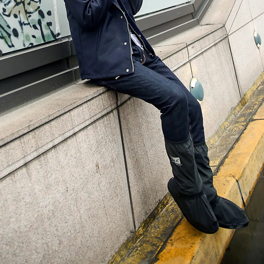 

Waterproof Rain Shoe Covers for Men and Women Reusable Cycling Overshoes Windproof Slip Resistant Travel Outdoor Sports L Size