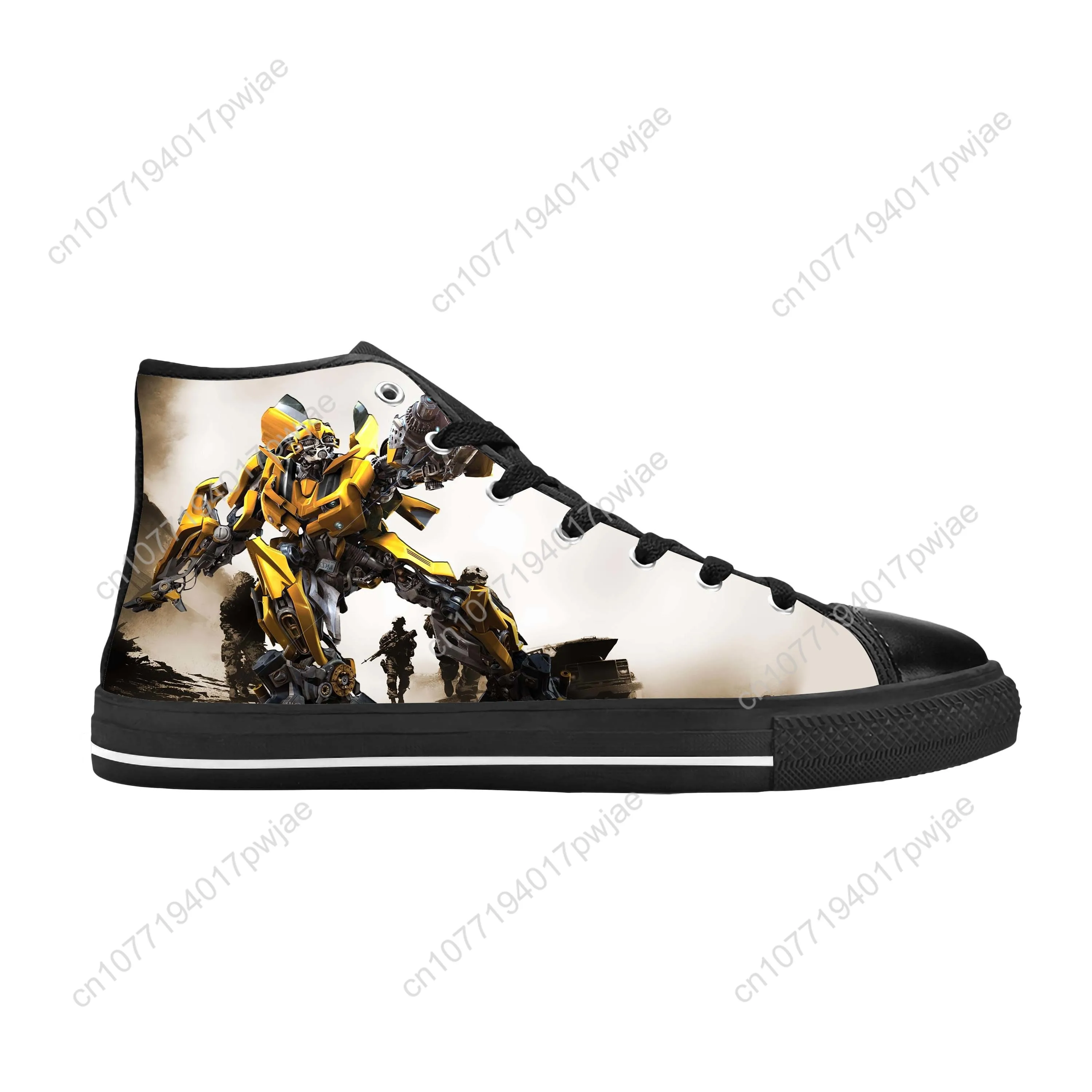 Transform Bumblebees Anime Cartoon Manga Comic Casual Cloth Shoes High Top Comfortable Breathable 3D Print Men Women Sneakers