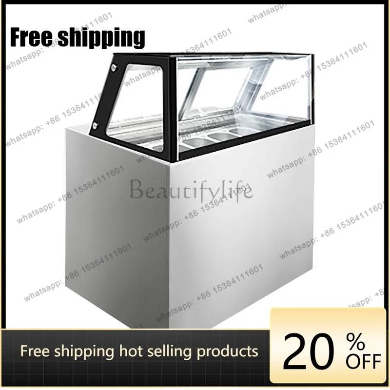 YJ Small Right Angle Refrigerated Display Cabinet For Ice Cream Pastry Sushi Ice Cream