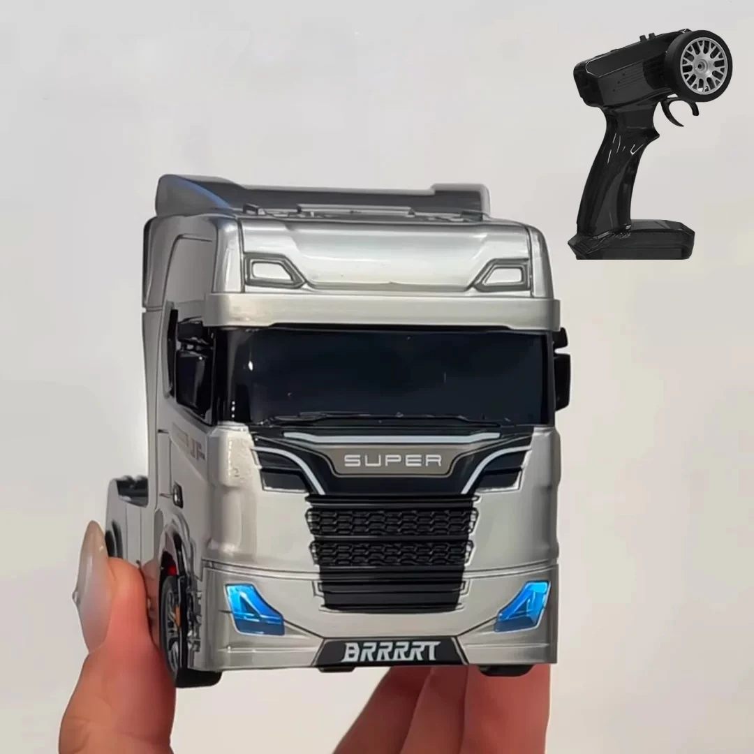 

1:43 RC Trailer Truck Remote Control Mini Drift Tractor Truck Head with Light Engineering Vehicle Desktop Model Birthday Gifts