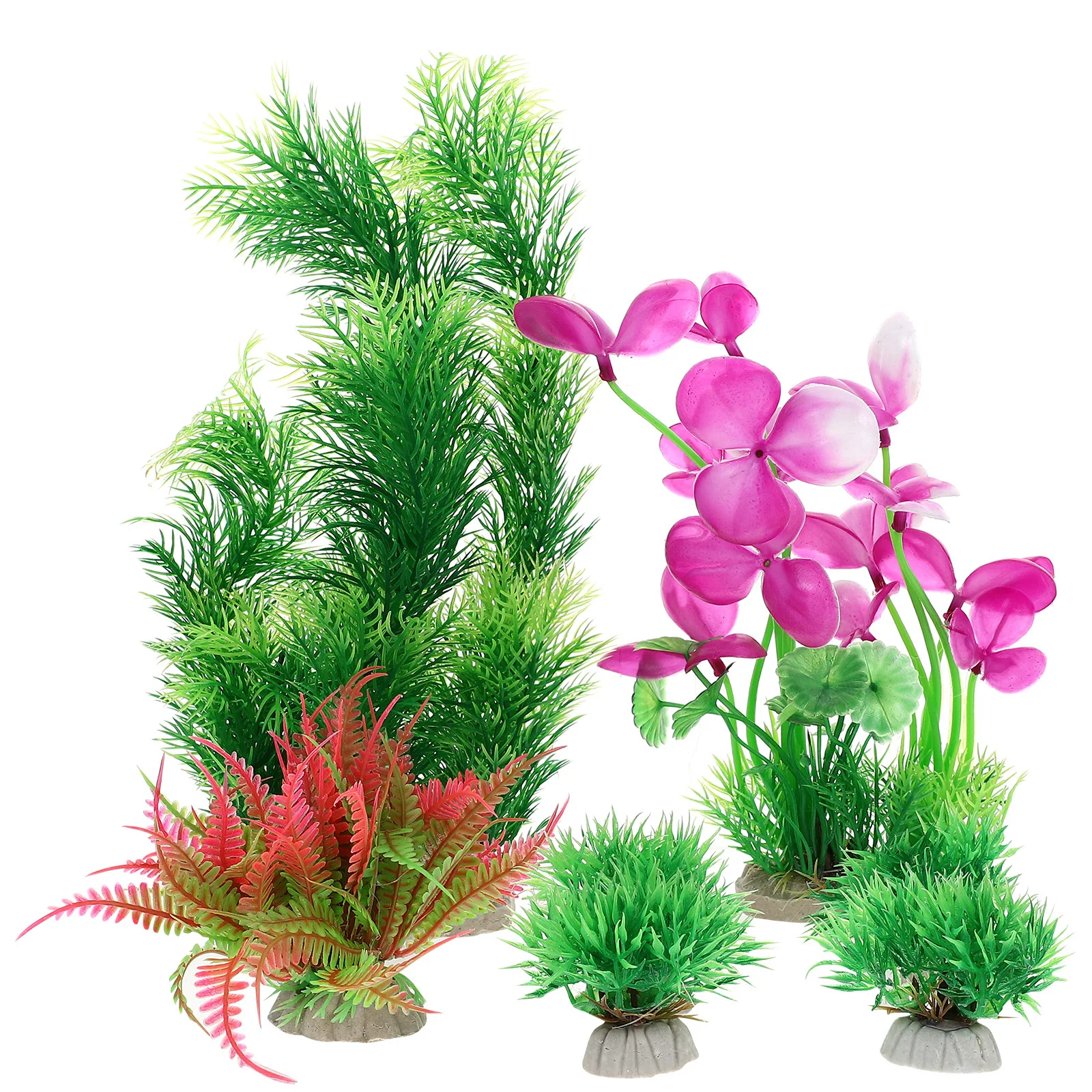 

7Pcs Plastic Fish Tank Plants Simulation Aquatic Plant Decoration Aquarium Fake Plants for Fish Tank Aquarium Decor